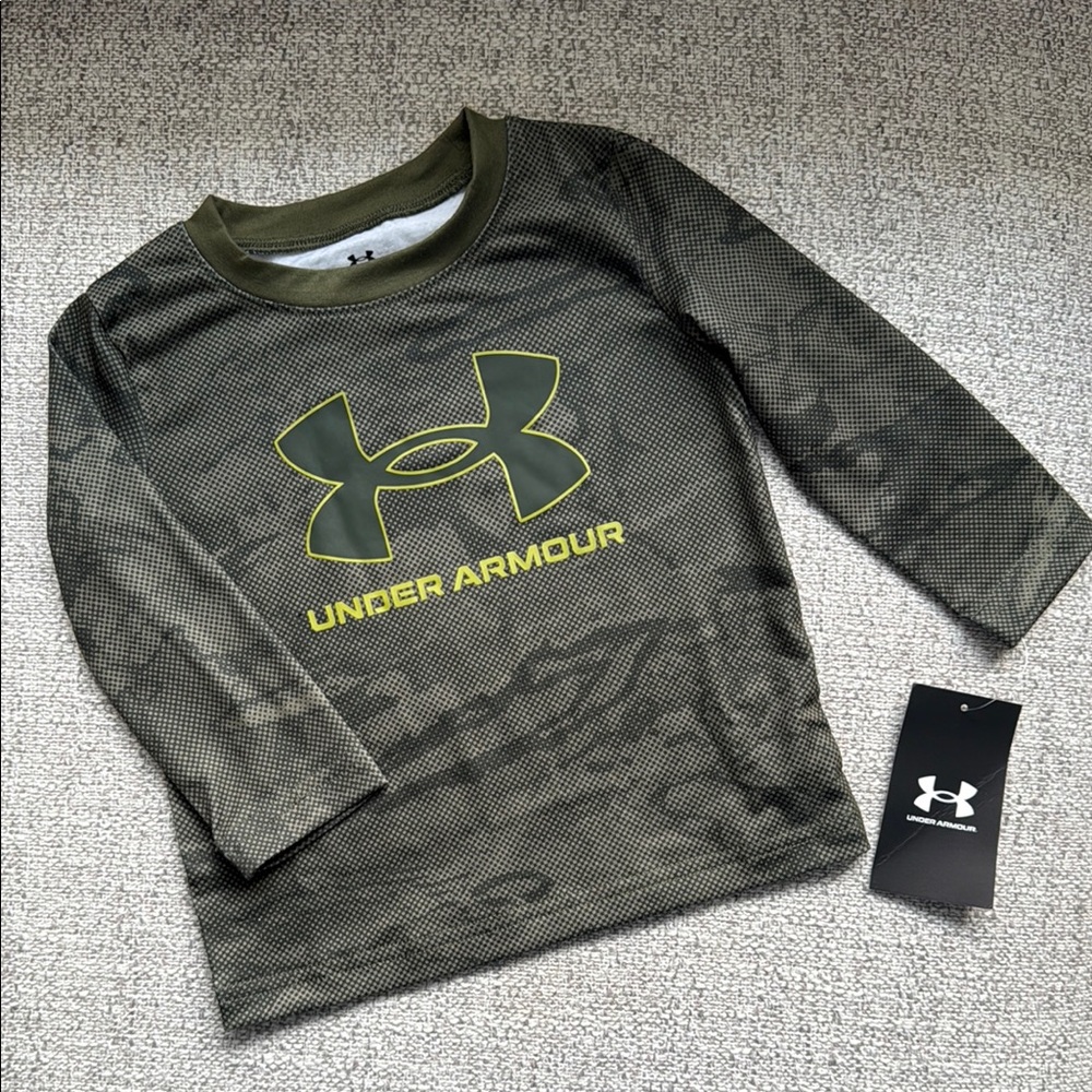Under Armour Long Sleeve Tee 12mo - Olive Green